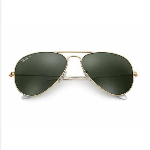New Rayban Aviator Polarized 3025 Gold/Green assorted sizes - Picture 3 of 4